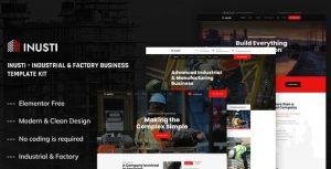 Inusti - Industrial & Factory Business是一个主题的WordPress模板。官方正版 + 可商用。可快速创建B2B网站、B2C商城、展示型网站、询盘型网站、营销型网站；适用于中文网站、英文网站、多语言网站。国内企业、外贸公司均可选择。
