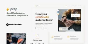Prep - Social Media Agency是一个主题的WordPress模板。官方正版 + 可商用。可快速创建B2B网站、B2C商城、展示型网站、询盘型网站、营销型网站；适用于中文网站、英文网站、多语言网站。国内企业、外贸公司均可选择。