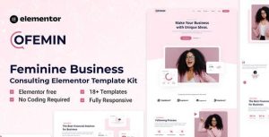 Ofemin - Feminine Business Consulting是一个主题的WordPress模板。官方正版 + 可商用。可快速创建B2B网站、B2C商城、展示型网站、询盘型网站、营销型网站；适用于中文网站、英文网站、多语言网站。国内企业、外贸公司均可选择。