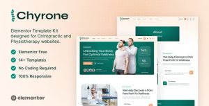 Chyrone – Chiropractic & Physiotherapy是一个主题的WordPress模板。官方正版 + 可商用。可快速创建B2B网站、B2C商城、展示型网站、询盘型网站、营销型网站；适用于中文网站、英文网站、多语言网站。国内企业、外贸公司均可选择。