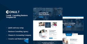 Conult - Consulting Business是一个主题的WordPress模板。官方正版 + 可商用。可快速创建B2B网站、B2C商城、展示型网站、询盘型网站、营销型网站；适用于中文网站、英文网站、多语言网站。国内企业、外贸公司均可选择。