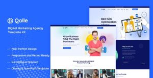 Qolle - Digital Marketing Agency是一个主题的WordPress模板。官方正版 + 可商用。可快速创建B2B网站、B2C商城、展示型网站、询盘型网站、营销型网站；适用于中文网站、英文网站、多语言网站。国内企业、外贸公司均可选择。