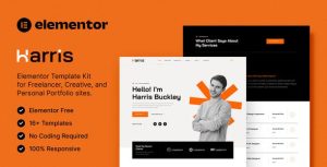 Harris – Creative & Personal Portfolio是一个主题的WordPress模板。官方正版 + 可商用。可快速创建B2B网站、B2C商城、展示型网站、询盘型网站、营销型网站；适用于中文网站、英文网站、多语言网站。国内企业、外贸公司均可选择。