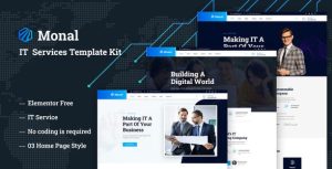 Monal - IT Service是一个主题的WordPress模板。官方正版 + 可商用。可快速创建B2B网站、B2C商城、展示型网站、询盘型网站、营销型网站；适用于中文网站、英文网站、多语言网站。国内企业、外贸公司均可选择。