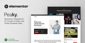Peaky – Content Creator & Online Streamer是一个主题的WordPress模板。官方正版 + 可商用。可快速创建B2B网站、B2C商城、展示型网站、询盘型网站、营销型网站；适用于中文网站、英文网站、多语言网站。国内企业、外贸公司均可选择。