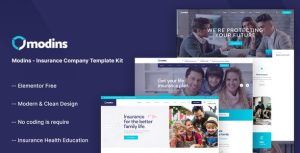 Modins - Insurance Company是一个主题的WordPress模板。官方正版 + 可商用。可快速创建B2B网站、B2C商城、展示型网站、询盘型网站、营销型网站；适用于中文网站、英文网站、多语言网站。国内企业、外贸公司均可选择。