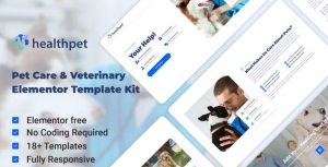 Healthpet - Pet Care & Veterinary是一个主题的WordPress模板。官方正版 + 可商用。可快速创建B2B网站、B2C商城、展示型网站、询盘型网站、营销型网站；适用于中文网站、英文网站、多语言网站。国内企业、外贸公司均可选择。