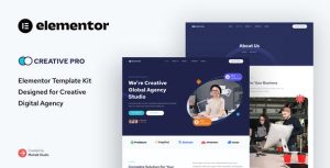 Creativepro - Creative Agency Studio是一个主题的WordPress模板。官方正版 + 可商用。可快速创建B2B网站、B2C商城、展示型网站、询盘型网站、营销型网站；适用于中文网站、英文网站、多语言网站。国内企业、外贸公司均可选择。