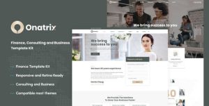 Onatrix - Finance Consulting & Business是一个主题的WordPress模板。官方正版 + 可商用。可快速创建B2B网站、B2C商城、展示型网站、询盘型网站、营销型网站；适用于中文网站、英文网站、多语言网站。国内企业、外贸公司均可选择。