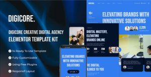 Digicore - Creative Digital Agency是一个主题的WordPress模板。官方正版 + 可商用。可快速创建B2B网站、B2C商城、展示型网站、询盘型网站、营销型网站；适用于中文网站、英文网站、多语言网站。国内企业、外贸公司均可选择。