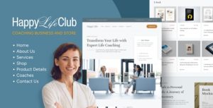 Happy Life Club - Business Tutor是一个主题的WordPress模板。官方正版 + 可商用。可快速创建B2B网站、B2C商城、展示型网站、询盘型网站、营销型网站；适用于中文网站、英文网站、多语言网站。国内企业、外贸公司均可选择。