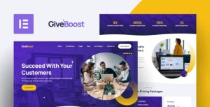 GiveBoost - Digital Marketing Agency是一个主题的WordPress模板。官方正版 + 可商用。可快速创建B2B网站、B2C商城、展示型网站、询盘型网站、营销型网站；适用于中文网站、英文网站、多语言网站。国内企业、外贸公司均可选择。