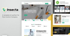 Insecta – Pest Control & Disinfection是一个主题的WordPress模板。官方正版 + 可商用。可快速创建B2B网站、B2C商城、展示型网站、询盘型网站、营销型网站；适用于中文网站、英文网站、多语言网站。国内企业、外贸公司均可选择。