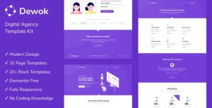 Dewok - Digital Agency是一个主题的WordPress模板。官方正版 + 可商用。可快速创建B2B网站、B2C商城、展示型网站、询盘型网站、营销型网站；适用于中文网站、英文网站、多语言网站。国内企业、外贸公司均可选择。