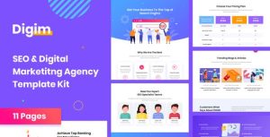 Digim - SEO & Digital Marketing是一个主题的WordPress模板。官方正版 + 可商用。可快速创建B2B网站、B2C商城、展示型网站、询盘型网站、营销型网站；适用于中文网站、英文网站、多语言网站。国内企业、外贸公司均可选择。