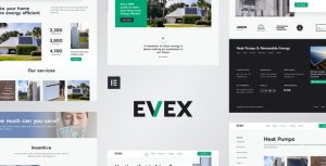 Evex - Heat Pumps & Renewable Energy是一个主题的WordPress模板。官方正版 + 可商用。可快速创建B2B网站、B2C商城、展示型网站、询盘型网站、营销型网站；适用于中文网站、英文网站、多语言网站。国内企业、外贸公司均可选择。