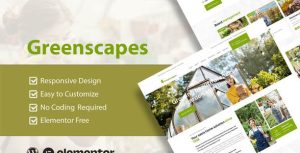 GreenScapes - Garden & Landscape Service是一个主题的WordPress模板。官方正版 + 可商用。可快速创建B2B网站、B2C商城、展示型网站、询盘型网站、营销型网站；适用于中文网站、英文网站、多语言网站。国内企业、外贸公司均可选择。