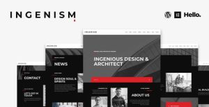 INGENISM - Architectural Design Agency是一个主题的WordPress模板。官方正版 + 可商用。可快速创建B2B网站、B2C商城、展示型网站、询盘型网站、营销型网站；适用于中文网站、英文网站、多语言网站。国内企业、外贸公司均可选择。