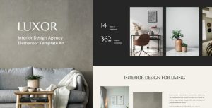 Luxor - Interior Design Agency是一个主题的WordPress模板。官方正版 + 可商用。可快速创建B2B网站、B2C商城、展示型网站、询盘型网站、营销型网站；适用于中文网站、英文网站、多语言网站。国内企业、外贸公司均可选择。