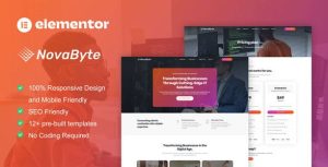 Novabyte - IT Solutions & Services Company是一个主题的WordPress模板。官方正版 + 可商用。可快速创建B2B网站、B2C商城、展示型网站、询盘型网站、营销型网站；适用于中文网站、英文网站、多语言网站。国内企业、外贸公司均可选择。