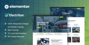 Electriton - Electric Vehicle & Charging Station是一个主题的WordPress模板。官方正版 + 可商用。可快速创建B2B网站、B2C商城、展示型网站、询盘型网站、营销型网站；适用于中文网站、英文网站、多语言网站。国内企业、外贸公司均可选择。