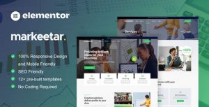 Markeetar - Digital Marketing Agency是一个主题的WordPress模板。官方正版 + 可商用。可快速创建B2B网站、B2C商城、展示型网站、询盘型网站、营销型网站；适用于中文网站、英文网站、多语言网站。国内企业、外贸公司均可选择。