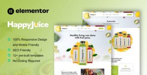 HappyJuice - Juice & Fresh Drink是一个主题的WordPress模板。官方正版 + 可商用。可快速创建B2B网站、B2C商城、展示型网站、询盘型网站、营销型网站；适用于中文网站、英文网站、多语言网站。国内企业、外贸公司均可选择。