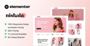Niskala - Feminine Business是一个主题的WordPress模板。官方正版 + 可商用。可快速创建B2B网站、B2C商城、展示型网站、询盘型网站、营销型网站；适用于中文网站、英文网站、多语言网站。国内企业、外贸公司均可选择。