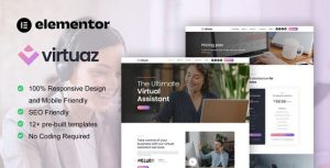 Virtuaz - Virtual Assistant Business是一个主题的WordPress模板。官方正版 + 可商用。可快速创建B2B网站、B2C商城、展示型网站、询盘型网站、营销型网站；适用于中文网站、英文网站、多语言网站。国内企业、外贸公司均可选择。
