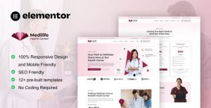 MediLife - Medical Clinic Services是一个主题的WordPress模板。官方正版 + 可商用。可快速创建B2B网站、B2C商城、展示型网站、询盘型网站、营销型网站；适用于中文网站、英文网站、多语言网站。国内企业、外贸公司均可选择。