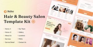 Melier | Hair & Beauty Salon是一个主题的WordPress模板。官方正版 + 可商用。可快速创建B2B网站、B2C商城、展示型网站、询盘型网站、营销型网站；适用于中文网站、英文网站、多语言网站。国内企业、外贸公司均可选择。