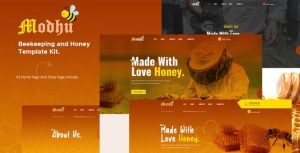 Modhu - Beekeeping & Honey是一个主题的WordPress模板。官方正版 + 可商用。可快速创建B2B网站、B2C商城、展示型网站、询盘型网站、营销型网站；适用于中文网站、英文网站、多语言网站。国内企业、外贸公司均可选择。