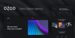 Ozod - Dark Digital Agency是一个主题的WordPress模板。官方正版 + 可商用。可快速创建B2B网站、B2C商城、展示型网站、询盘型网站、营销型网站；适用于中文网站、英文网站、多语言网站。国内企业、外贸公司均可选择。