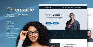 Lensade - Glasses & Eyewear是一个主题的WordPress模板。官方正版 + 可商用。可快速创建B2B网站、B2C商城、展示型网站、询盘型网站、营销型网站；适用于中文网站、英文网站、多语言网站。国内企业、外贸公司均可选择。