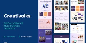 Creativolks - Creative & Business Agency是一个主题的WordPress模板。官方正版 + 可商用。可快速创建B2B网站、B2C商城、展示型网站、询盘型网站、营销型网站；适用于中文网站、英文网站、多语言网站。国内企业、外贸公司均可选择。