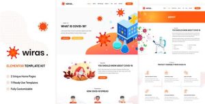 Wiras - Covid-19 Health是一个主题的WordPress模板。官方正版 + 可商用。可快速创建B2B网站、B2C商城、展示型网站、询盘型网站、营销型网站；适用于中文网站、英文网站、多语言网站。国内企业、外贸公司均可选择。