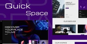 QuickSpace - Creative Business是一个主题的WordPress模板。官方正版 + 可商用。可快速创建B2B网站、B2C商城、展示型网站、询盘型网站、营销型网站；适用于中文网站、英文网站、多语言网站。国内企业、外贸公司均可选择。