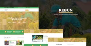 Kebun - Garden Service是一个主题的WordPress模板。官方正版 + 可商用。可快速创建B2B网站、B2C商城、展示型网站、询盘型网站、营销型网站；适用于中文网站、英文网站、多语言网站。国内企业、外贸公司均可选择。