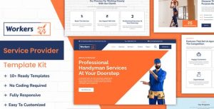 WorkersJet - Handyman & Repair Service是一个主题的WordPress模板。官方正版 + 可商用。可快速创建B2B网站、B2C商城、展示型网站、询盘型网站、营销型网站；适用于中文网站、英文网站、多语言网站。国内企业、外贸公司均可选择。